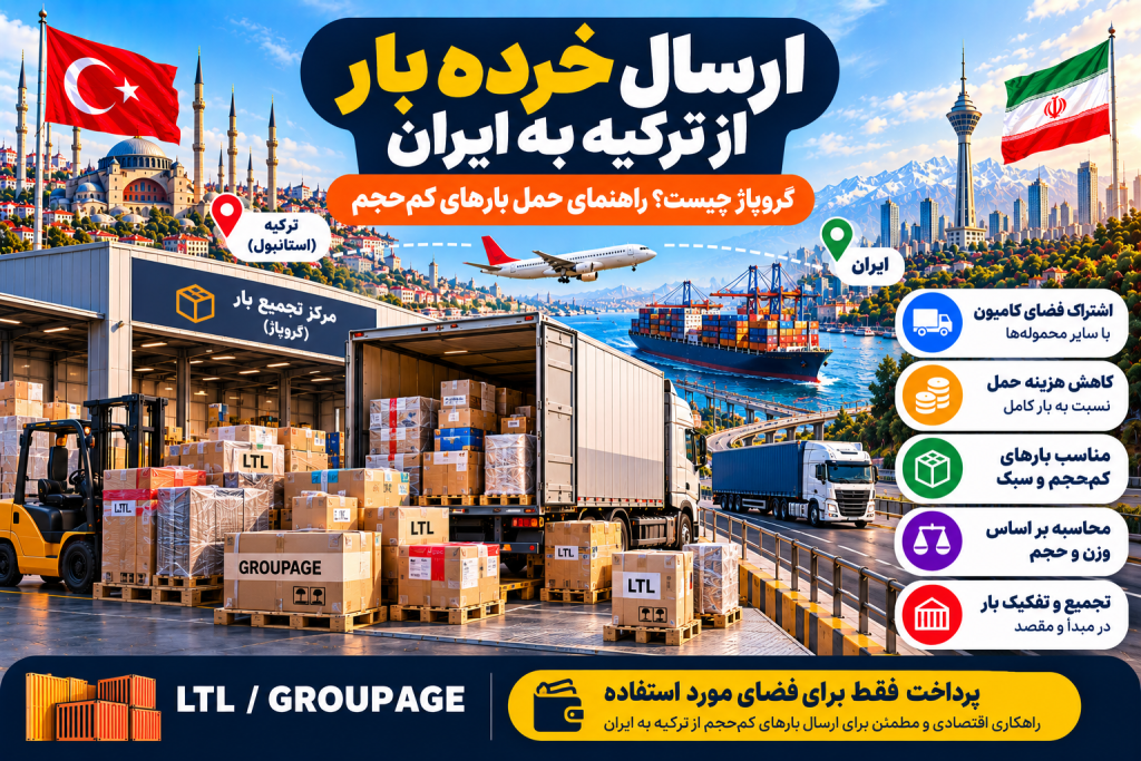 ارسال خرده بار از ترکیه به ایران (گروپاژ چیست؟)